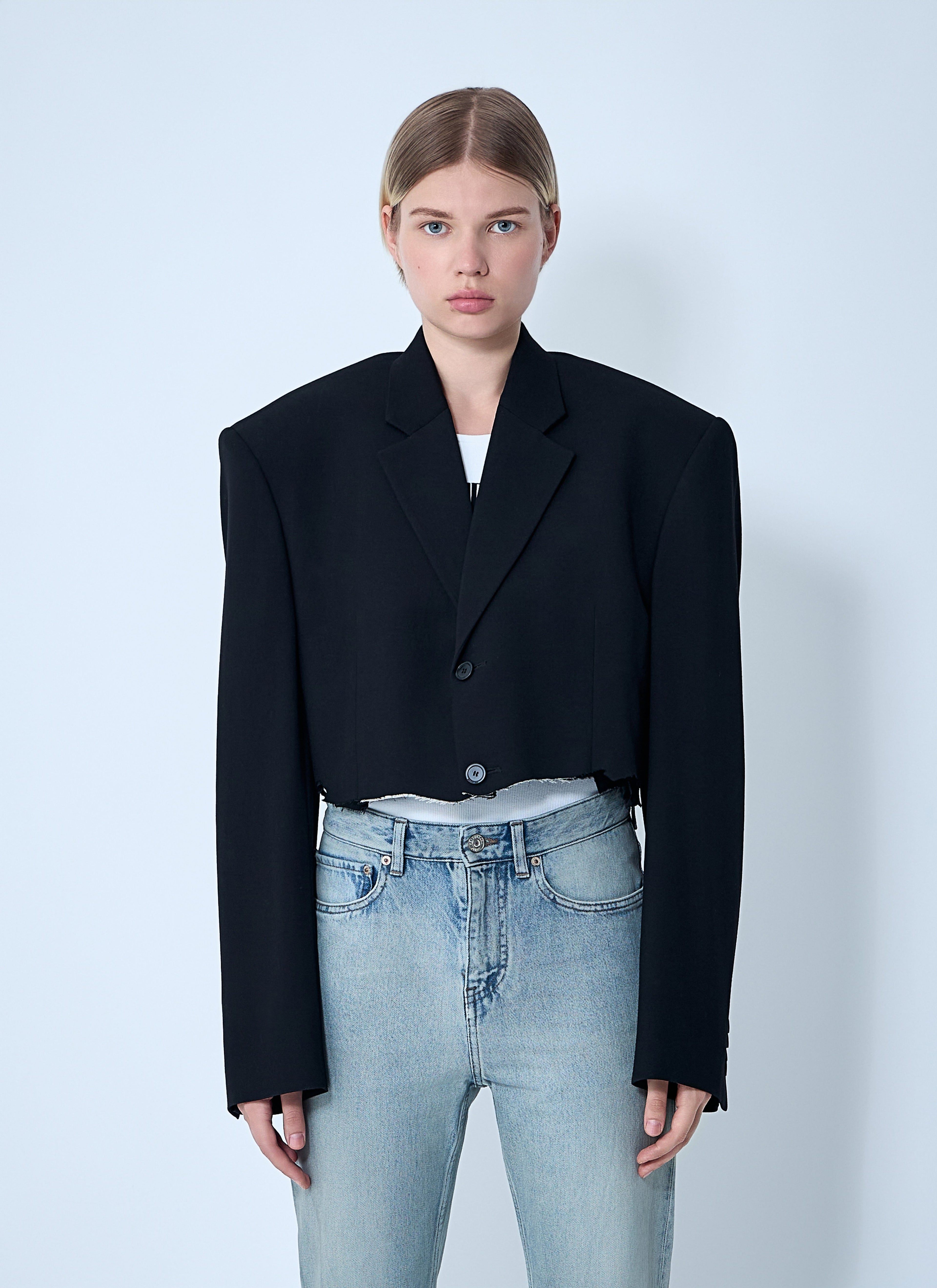 Balenciaga Women Cut-Off Blazer