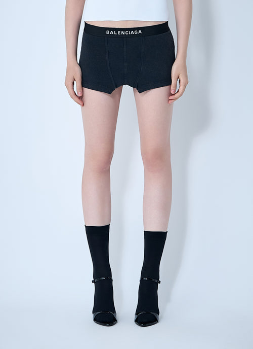 Balenciaga Women Cut-Off Brief Mini Skirt