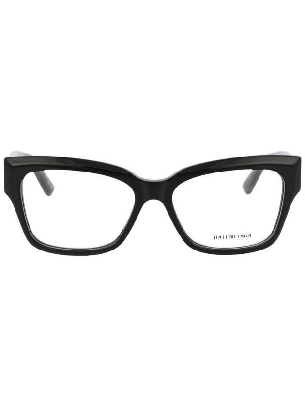 Balenciaga Eyewear BB Logo Square Frame Eyeglasses Black