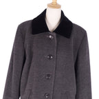 Vint Ivan Laurent Yves Saint Laurent Coat Necklace White Wool Landless Out  M Gr/Black