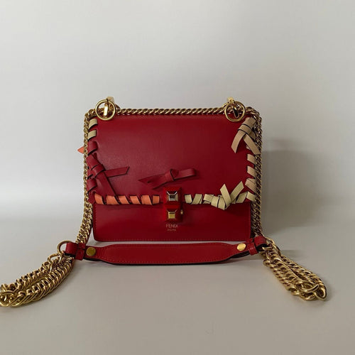 Fendi Kan i leather handbag Red in Leather - NG102730