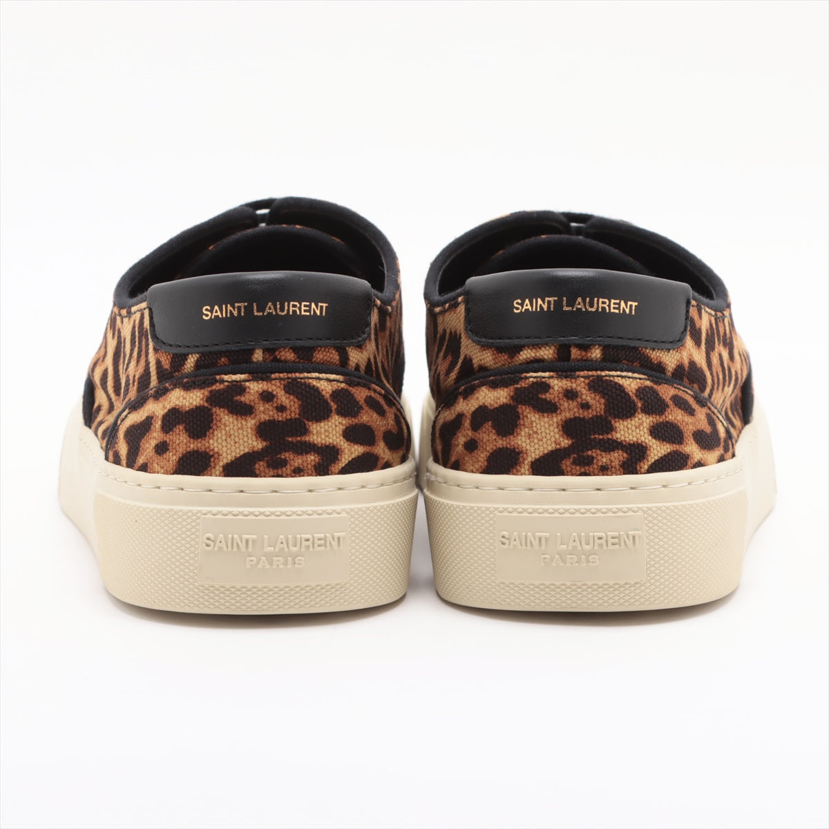Saint Laurent  Canvas Sneakers 40 Men Brown 603496 Leopard