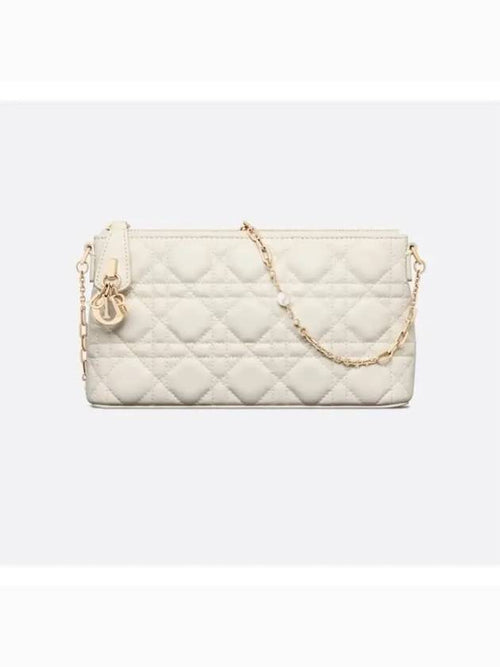 Miss Cannage Lambskin Small Shoulder Bag Latte Dior