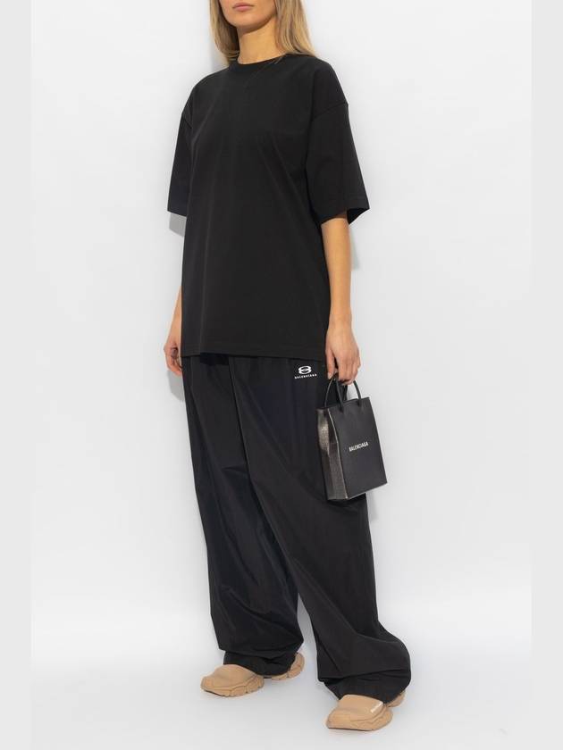 Balenciaga Logo Print Short Sleeve T-Shirt Black