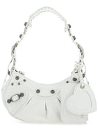 Balenciaga Le Cagole XS Lambskin Shoulder Bag White