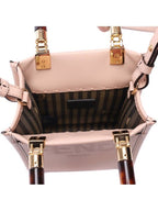 Fendi Sunshine Shopper Small Leather Tote Bag Pink