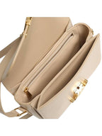 CELINE Teen Triomphe Shiny Calfskin Cross Bag Nude Light Beige