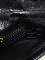 Balenciaga Black Calfskin Vintage Gold Monaco Mini Chain Shoulder Bag