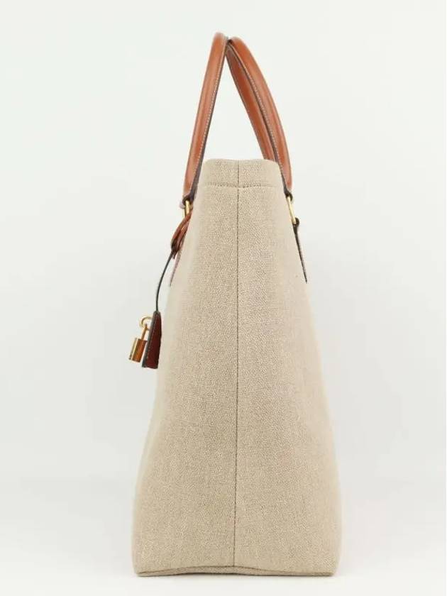 CELINE Anchor Print Cabas Tote Bag Beige