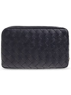 Bottega Veneta Bottega Veneta Leather Handbag, Men's, Navy Blue