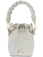 Fendi Mon Tresor Mini FF Canvas Bucket Bag Green