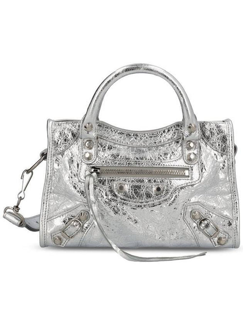 Balenciaga Women s Le City Mini Shoulder Bag Silver