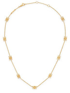 CELINE Triomphe Mini Brass Necklace Gold