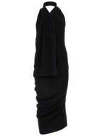 Fendi asymmetric halterneck sleeveless dress FZDC27ARV4_F0GME