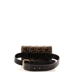 F is Fendi Convertible Belt Bag Leather with Zucca Embossed Detail