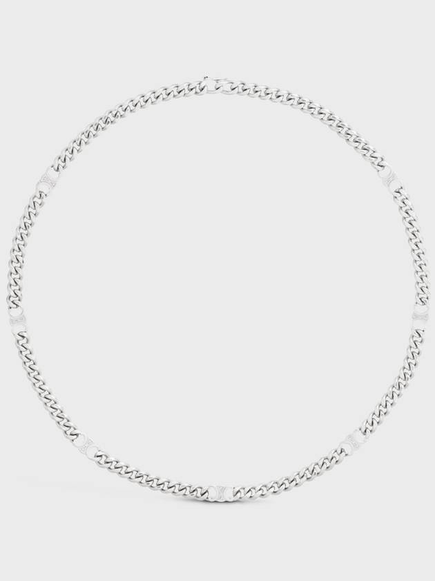 CELINE Men's Triomphe Gourmet Necklace Silver