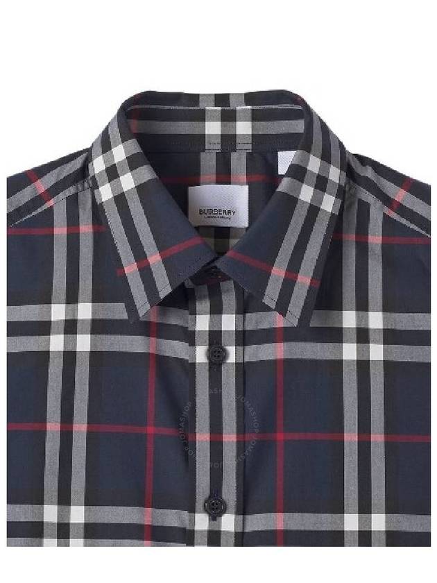 Burberry Men's Vintage Check Long Sleeve Shirt Navy