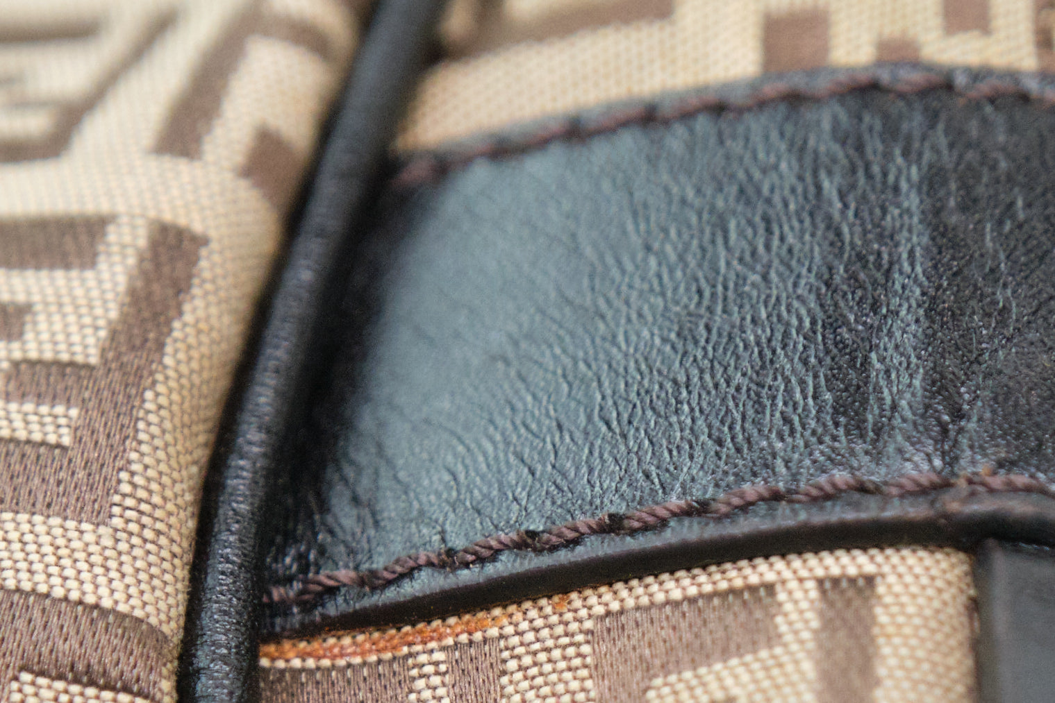 Fendi Zucchino Canvas Handbag - '10s