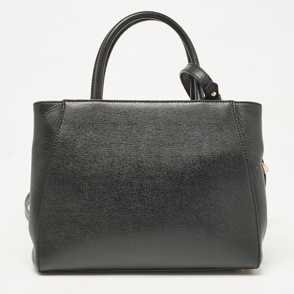 Fendi Black Leather Small 2Jours Tote