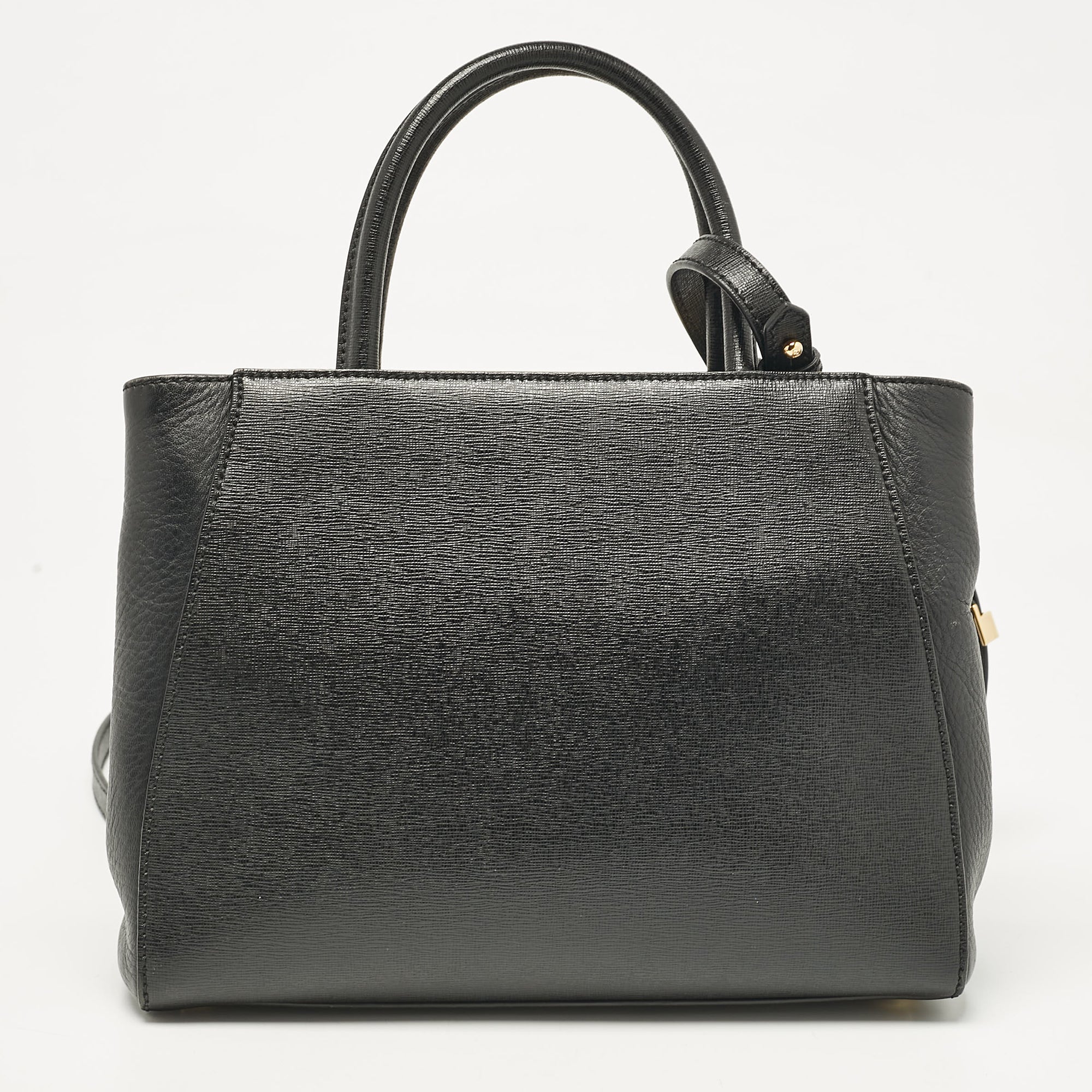 Fendi Black Leather Small 2Jours Tote