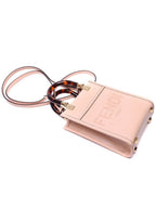 Fendi Sunshine Shopper Small Leather Tote Bag Pink