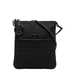 Fendi Zkino Slipper Shoulder Bag 8BT150 Black Canvas Leather Ladies Fendi