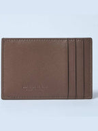 Bottega Veneta Intrecciato Lambskin Calfskin Card Wallet Taupe Grey