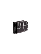 Balenciaga Logo Print Half Wallet Black