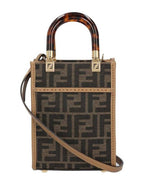 Fendi Sunshine Small Shopper Tote Bag Brown