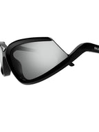 Balenciaga Eyewear Side Expand Mirror Oval Frame Sunglasses
