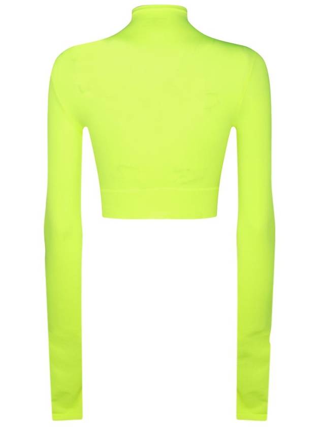 Balenciaga Crop Long Sleeve Neck Polar Fluo Yellow