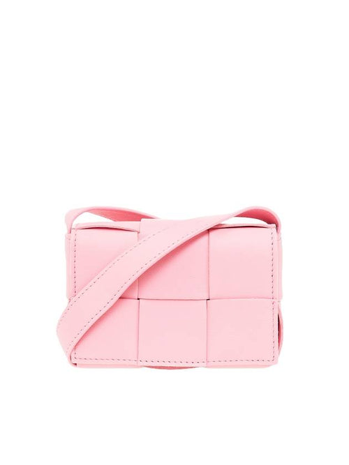 Bottega Veneta Intrecciato Cassette Small Cross Bag Pink