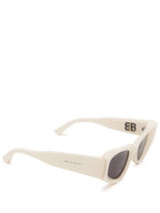 Balenciaga Eyewear Acetate Frame Sunglasses Beige Gray