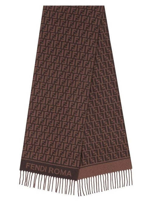 Fendi Wool Cashmere Scarf Burgundy