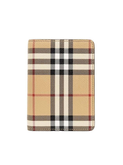 Burberry Vintage Check Passport Wallet Beige
