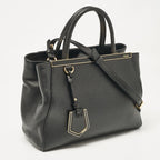 Fendi Black Leather Small 2Jours Tote