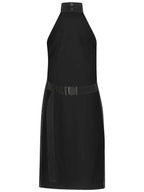 Burberry funnel neck backless belted top midi dress
