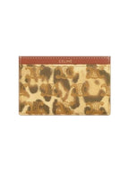 CELINE Triomphe Canvas Leopard Print Card Wallet Leopard