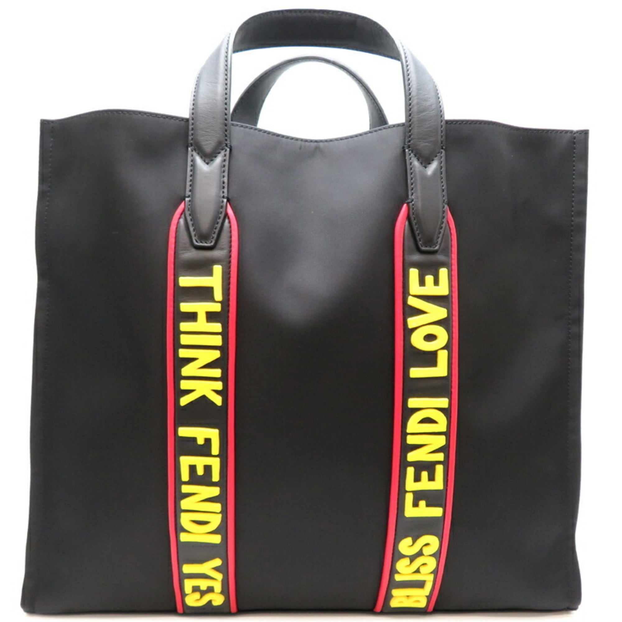 Fendi   yellow Nylon Leather Tote Bag ()