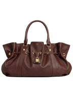 CELINE Medium Abbey Supple Calfskin Tote Bag Chestnut