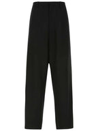 Balenciaga Women's Wool Straight Pants Black