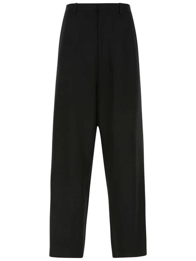Balenciaga Women's Wool Straight Pants Black