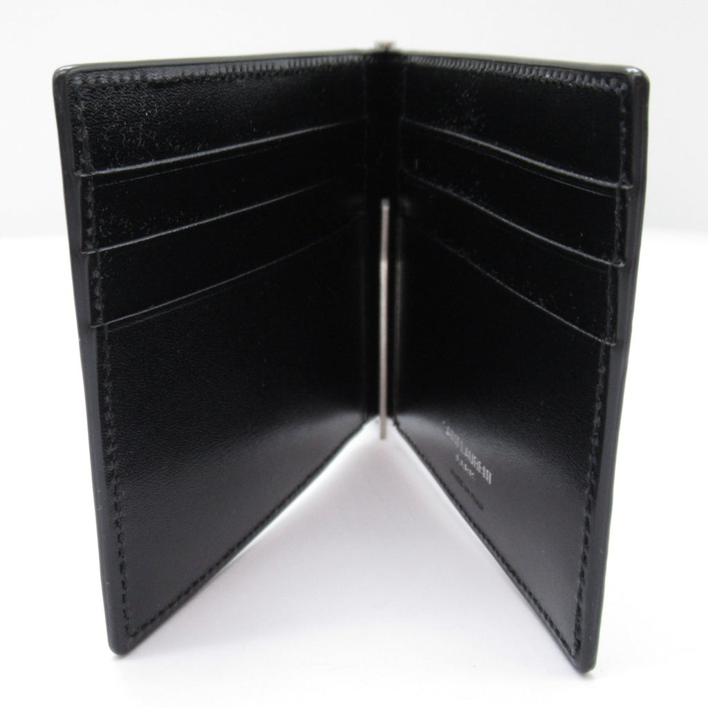 Saint Laurent SAINT LAURENT Double Fold Wallet Double Folded Wallet Leather  Black 4856300SX0E1000