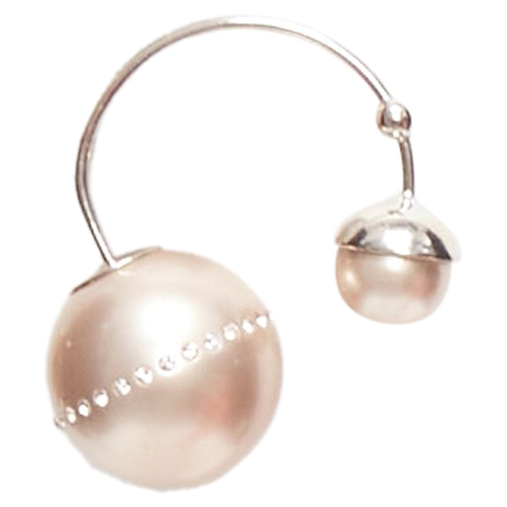 Dior Tribales Pealescent Faux Pearls Crystal Orbital Pin Earrings