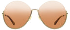 Chloe Women's Round Sunglasses CH0067S 002 Gold/Havana 61mm