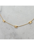 CELINE Triomphe Mini Brass Necklace Gold