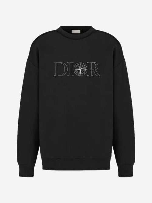 Cotton Fleece Sweatshirt Black Dior