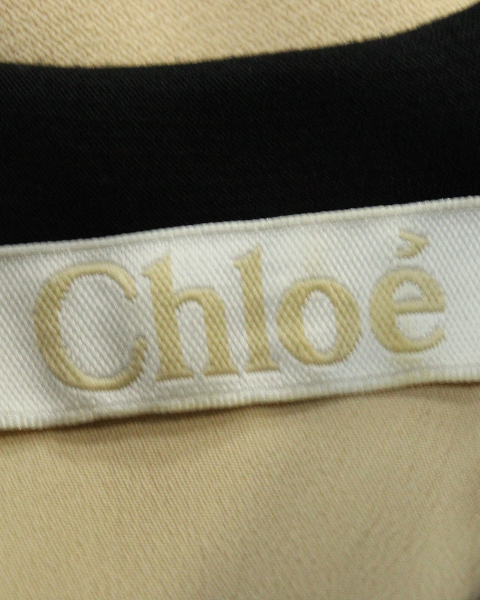 Chloe Two-Tone Sleeveless Keyhole Dress in Beige Viscose