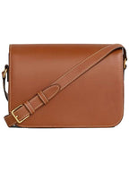 CELINE Triomphe Medium Calfskin Shoulder Bag Tan