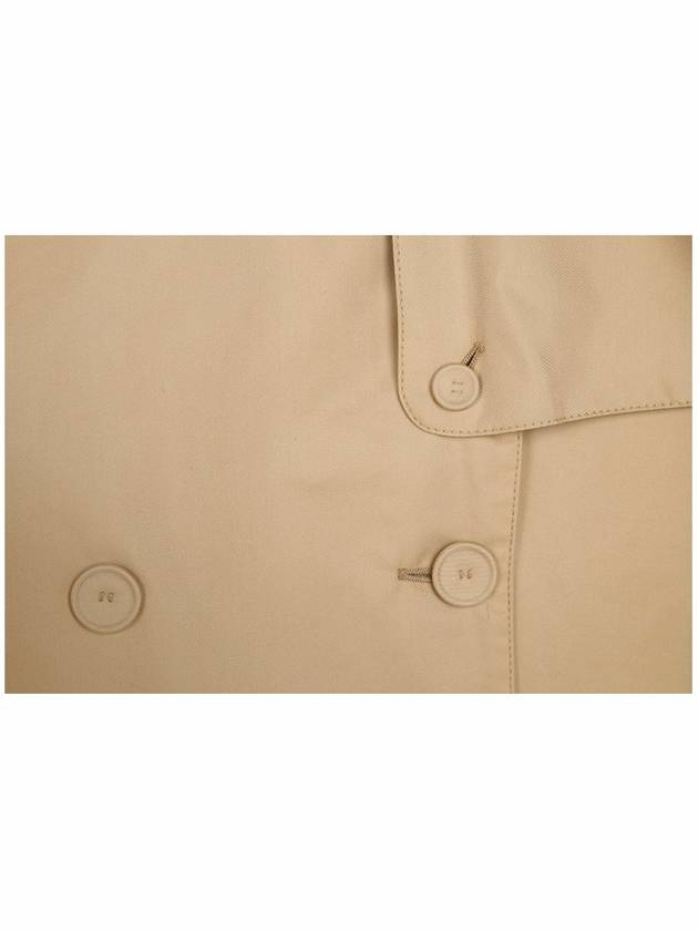 Fendi Abrigo Double Breasted Belted Trench Coat Beige